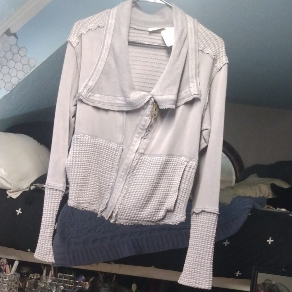 We The Free Gray Textured Jacket